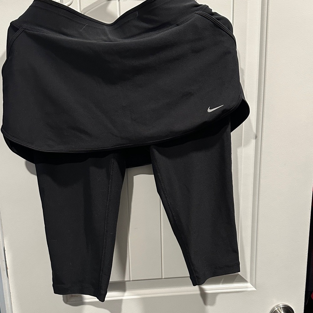 Nike Black Leggings with Skirt Overlay